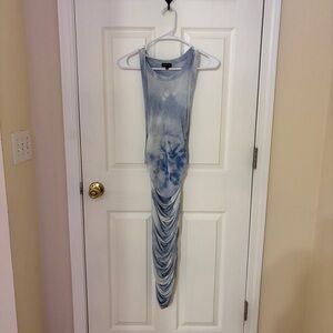 Jluxlabel Blue Tie-Dye Sleeveless Maxi Dress